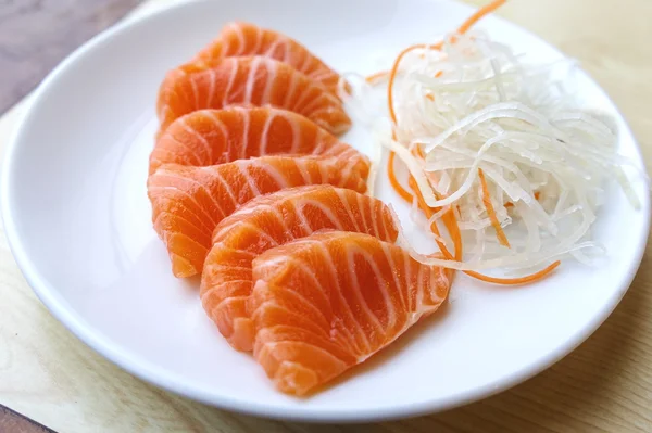 Färsk lax sashimi — Stockfoto