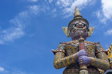 Giant Guardian in Grand Palace Bangkok clipart