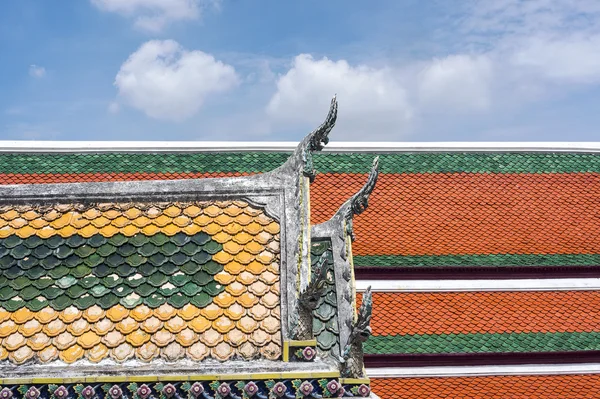 Telhado decorado Top of Grand Palace Banguecoque — Fotografia de Stock