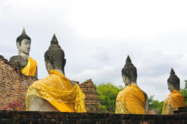 Άγαλμα του Βούδα στην Ayutthaya της Ταϊλάνδης — Φωτογραφία Αρχείου