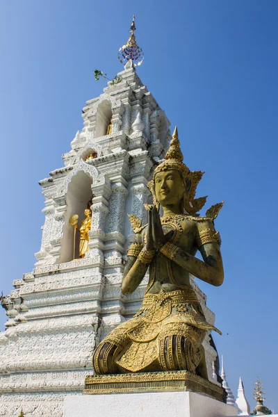 Thai angel in Wat Ban Den, Maetang Chiangmai Thai Temple — Stock Photo, Image