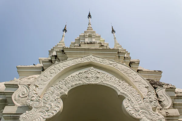 White Building molding art in Thai style — Stock Photo, Image