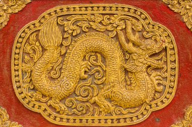 Naga duvar heykel ubosot wat saen fang, chiangmai yılında üzerinde
