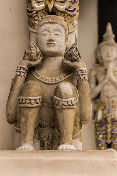 Thai angel as Old Ubosot in Wat Buak Krok Luang , Chiangmai — Stock Photo, Image