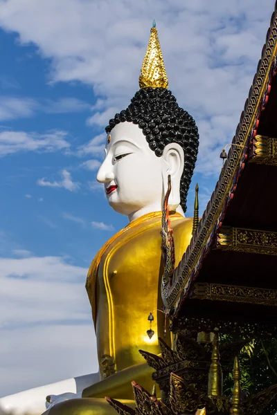 Grote Boeddha beeld op gouden driehoek — Stockfoto