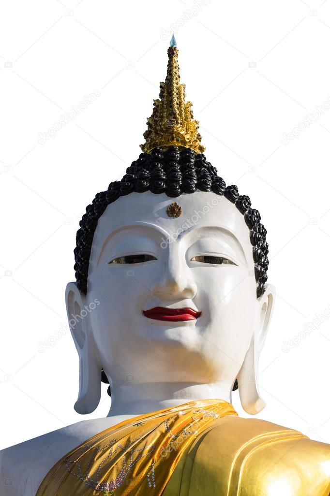 Isolated - big buddha image at golden triangle