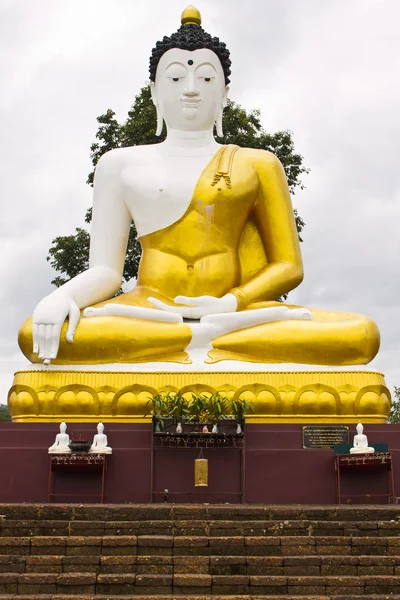 Side of biggest image of buddha In Wianghaeng Chiangmai — Stock Photo, Image