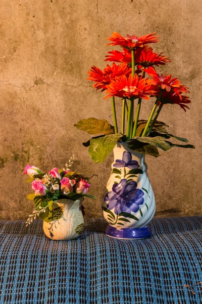 Still Life - Flower Plastic in vase — Stock Photo, Image