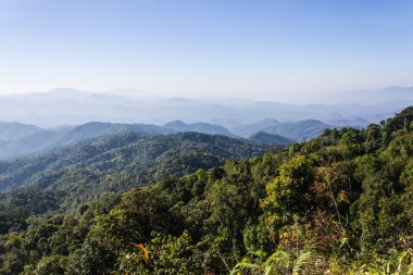 sabah görünümünden dağ, pha daeng Milli Parkı chiangmai