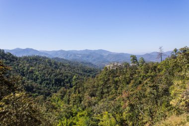 Dağ manzarası, Pha Daeng Milli Parkı Chiangmai Thailan '