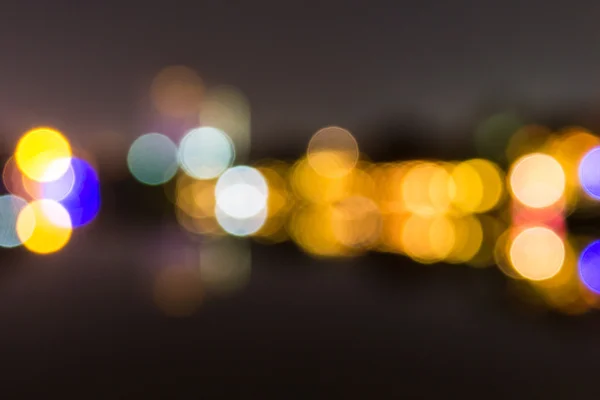 Defocused Lights at river in Chiangmai Thailand — Stock Photo, Image