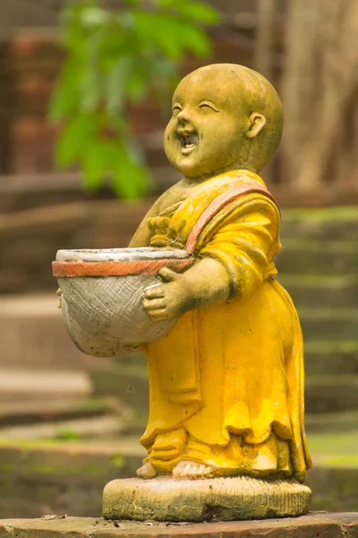 Clay Monk Happy Statues Thai Style — Stock Photo, Image