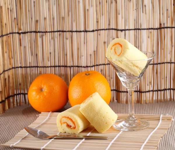 Rolki ciasta pomarańczowy — Zdjęcie stockowe