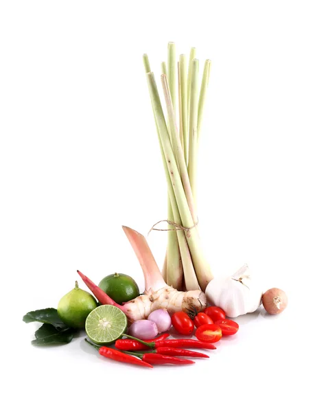 Hierba asiática y picante "Tom Yum" ingredientes alimentos — Foto de Stock