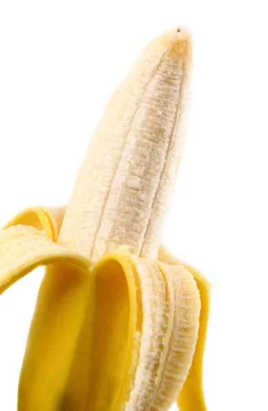 Banana isolata su fondo bianco — Foto Stock