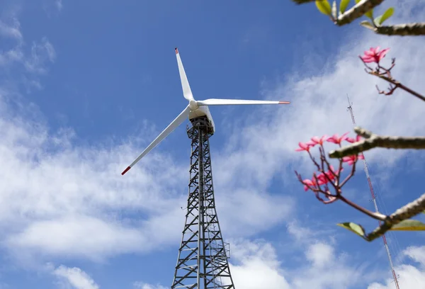 Экологическая энергия, ветряные турбины Стоковая Картинка