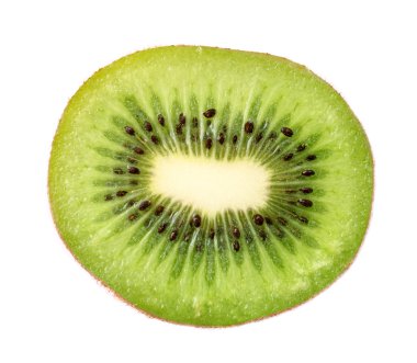 beyaz zemin üzerine taze kivi dilimi 