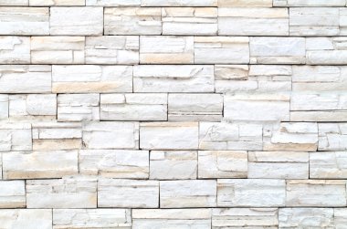 Pattern of White Modern stone Brick Wall Surfaced  clipart