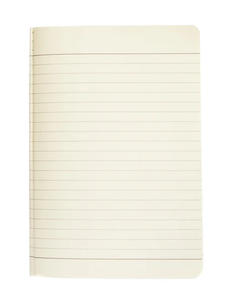 Blanco notebook geïsoleerd op witte achtergrond — Stockfoto