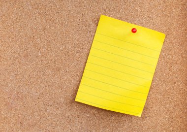 Mantar tahtadaki yapışkan notlar