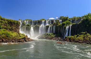 Iguazu falls view from Argentina  clipart