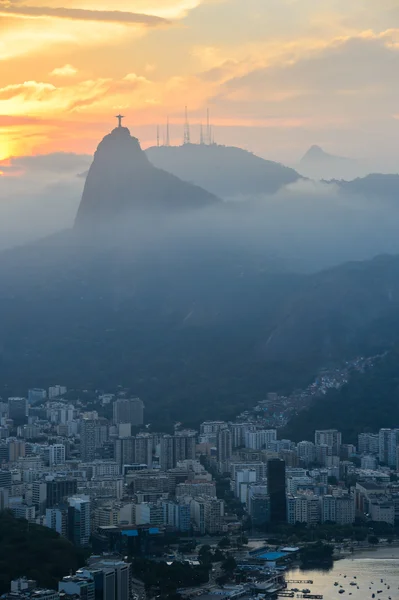 Vista sul tramonto di Rio de Janairo, Brasile — Foto Stock