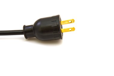 beyaz izole arka planda elektrik fişi.