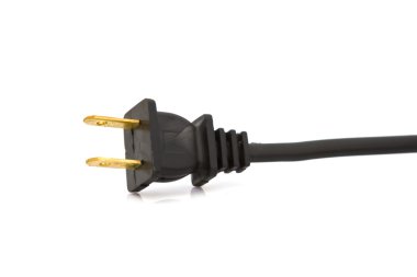 beyaz izole arka planda elektrik fişi.