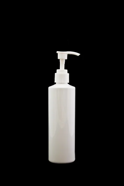 White tube bottle of shampoo, conditioner, hair rinse on a isola — Stock Photo, Image