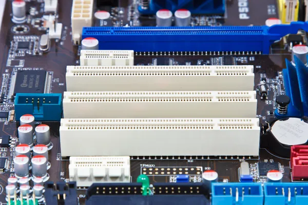 Close-up da placa de circuito eletrônico — Fotografia de Stock