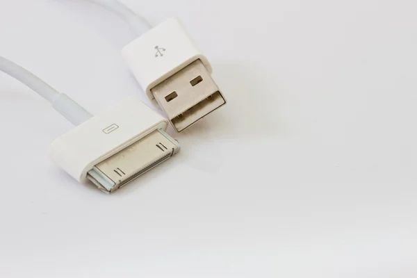 USB isolerad på vit — Stockfoto