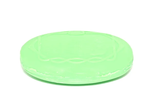 Beyaz zemin üzerine yeşil sabun — Stok fotoğraf