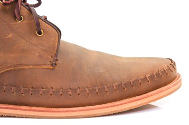 Beyaz arka plan üzerinde izole Erkek Ayakkabı