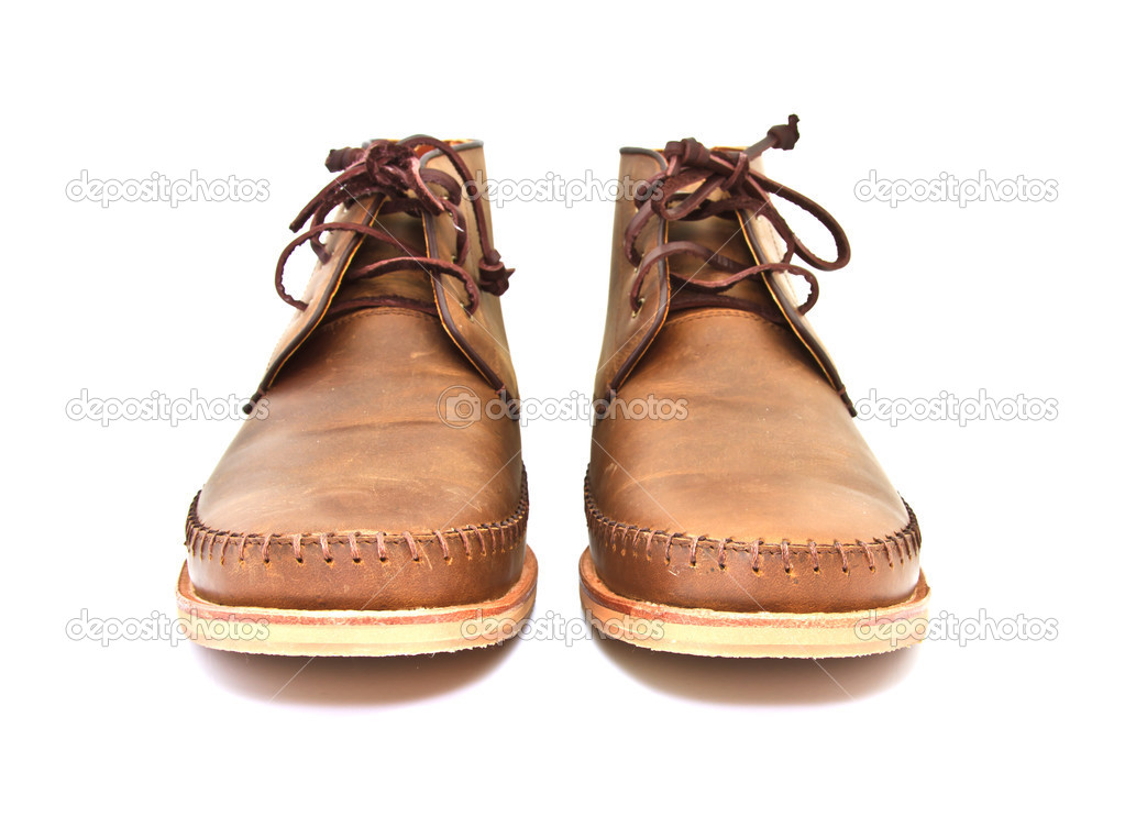 man's shoes isolated on white background