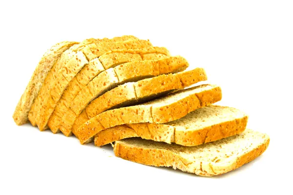 Sliced bread isolated on white — Zdjęcie stockowe