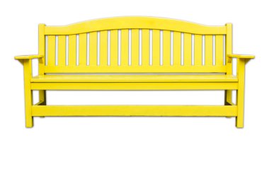 yolu ile yalıtılmış zemin üzerine sarı ahşap sandalye