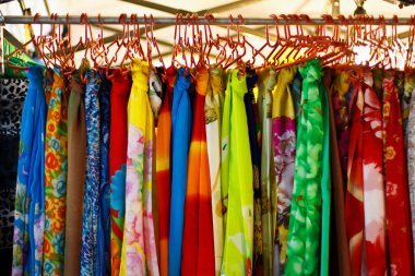 görüntü renkli Tekstil arka plan, parlak katlanmış bez yığını