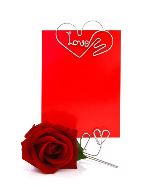 Roses With Blank Message Sign for Your Text or Message — Stock Photo, Image