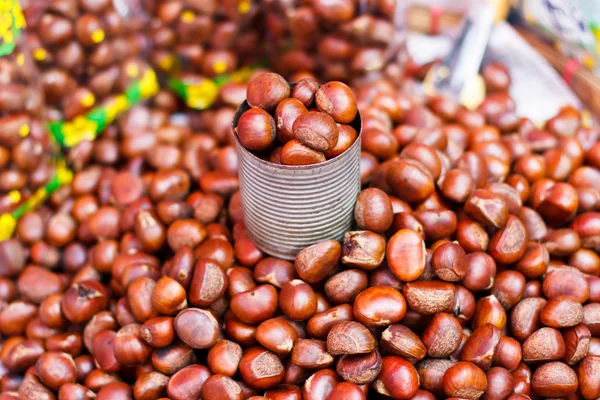 Fresh chestnuts in the market of thailand — Stock Photo, Image