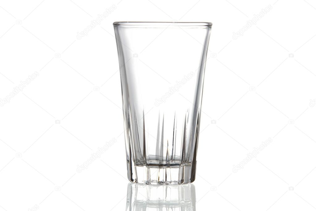 Empty glass. Isolated on white background 