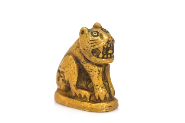 Temple Lion ou Fu Dog isolado em branco — Fotografia de Stock