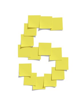 kırpma yolunu içeren ve gösteren beş sarı Not notları