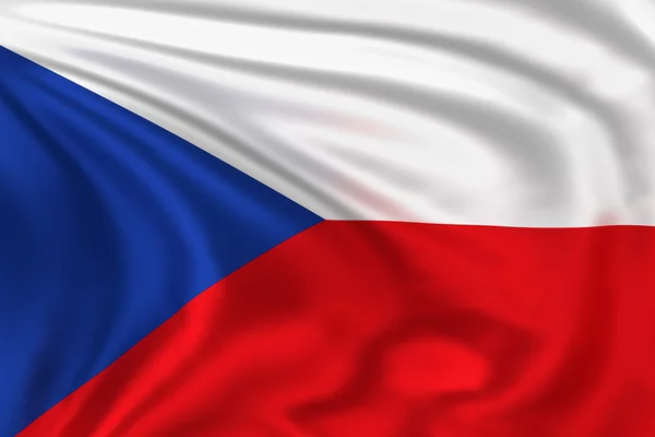 Flagge der Tschechischen Republik Stockbild