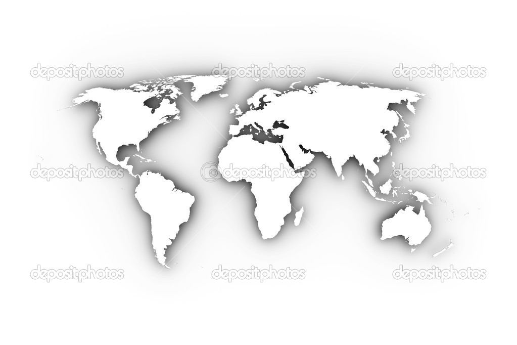 mapamundi en blanco — Foto de stock © meshmerize #44494285