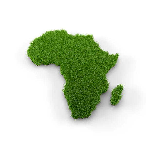 Afrika kaart gemaakt van gras — Stockfoto