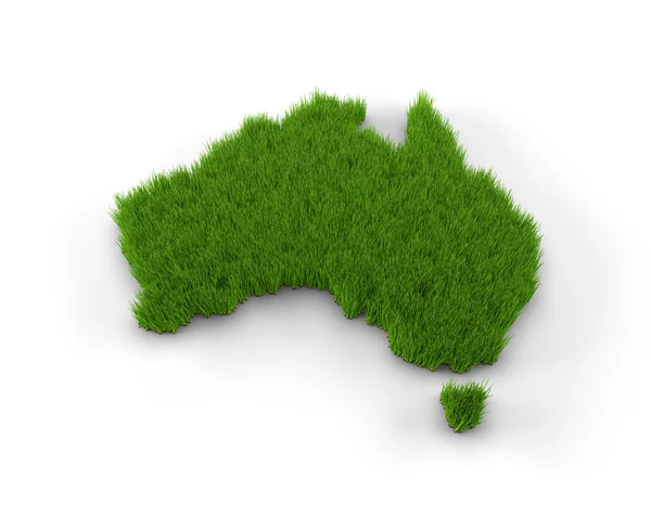 Australia map made of grass — Stock Photo, Image