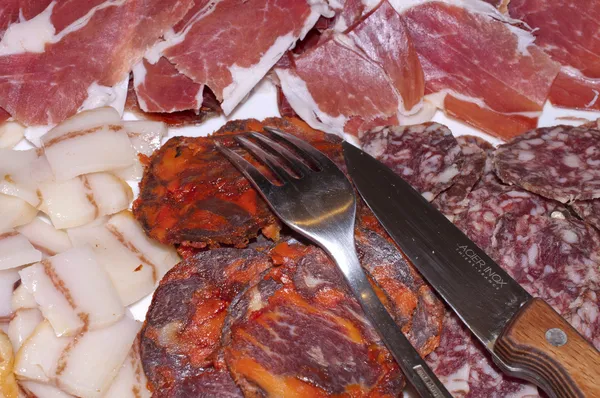 Assorted cold meats — Stock Photo, Image