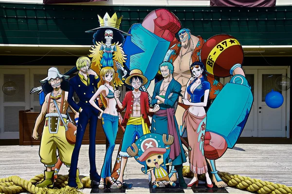 나가사키 2013 One Piece Photographs Straw Hat Pirates Japanese Manga — 스톡 사진