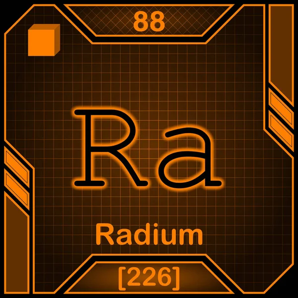 Neon Periodic Table Element Symbol 088 Radium — ストック写真