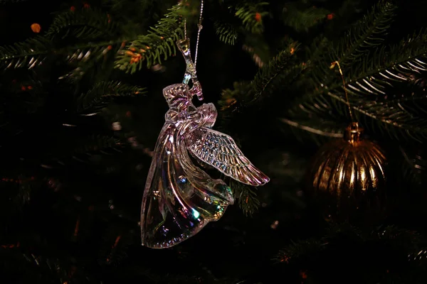 Angel Hanging Christmas Tree — Stock Fotó
